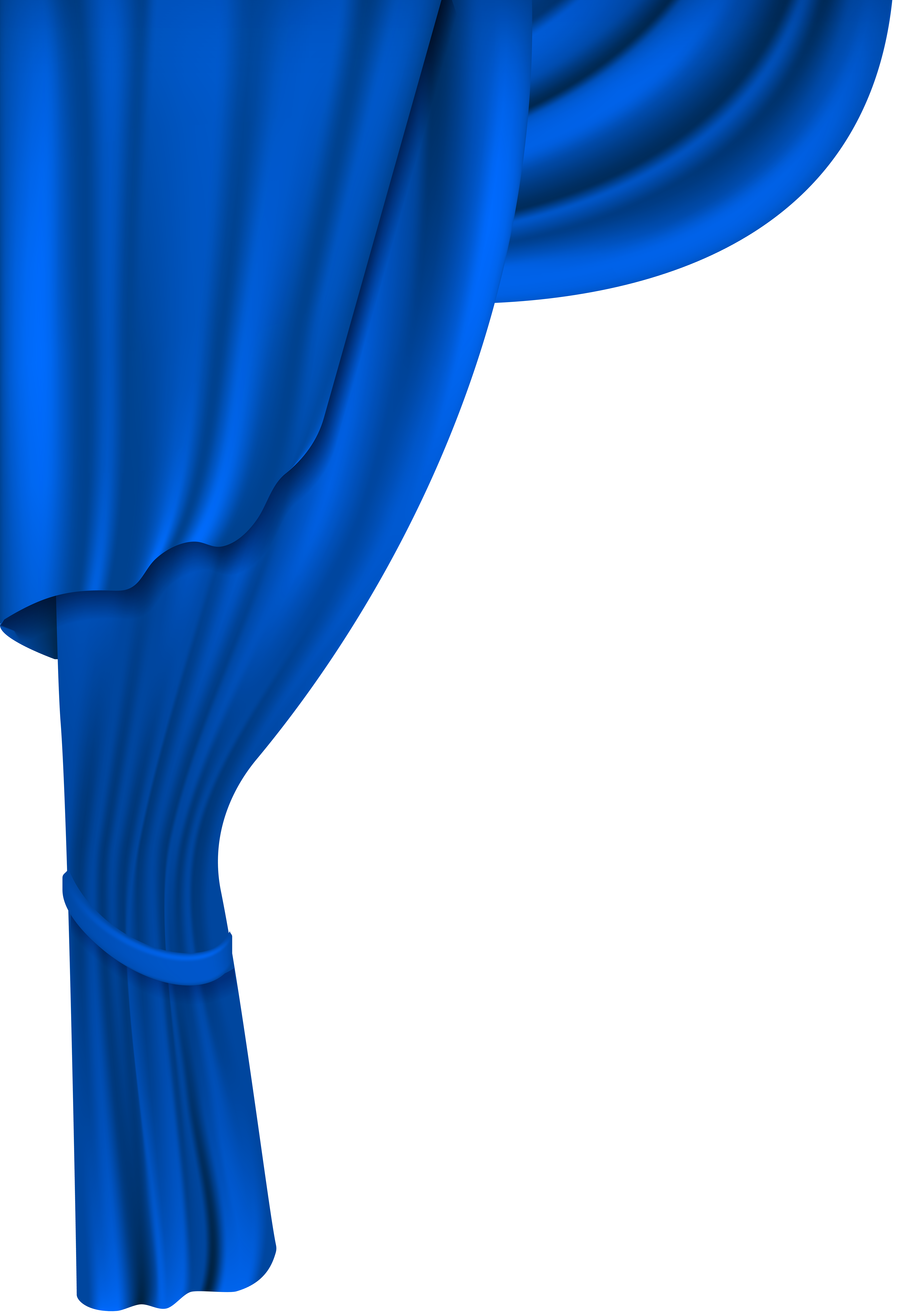 Blue curtain transparent.