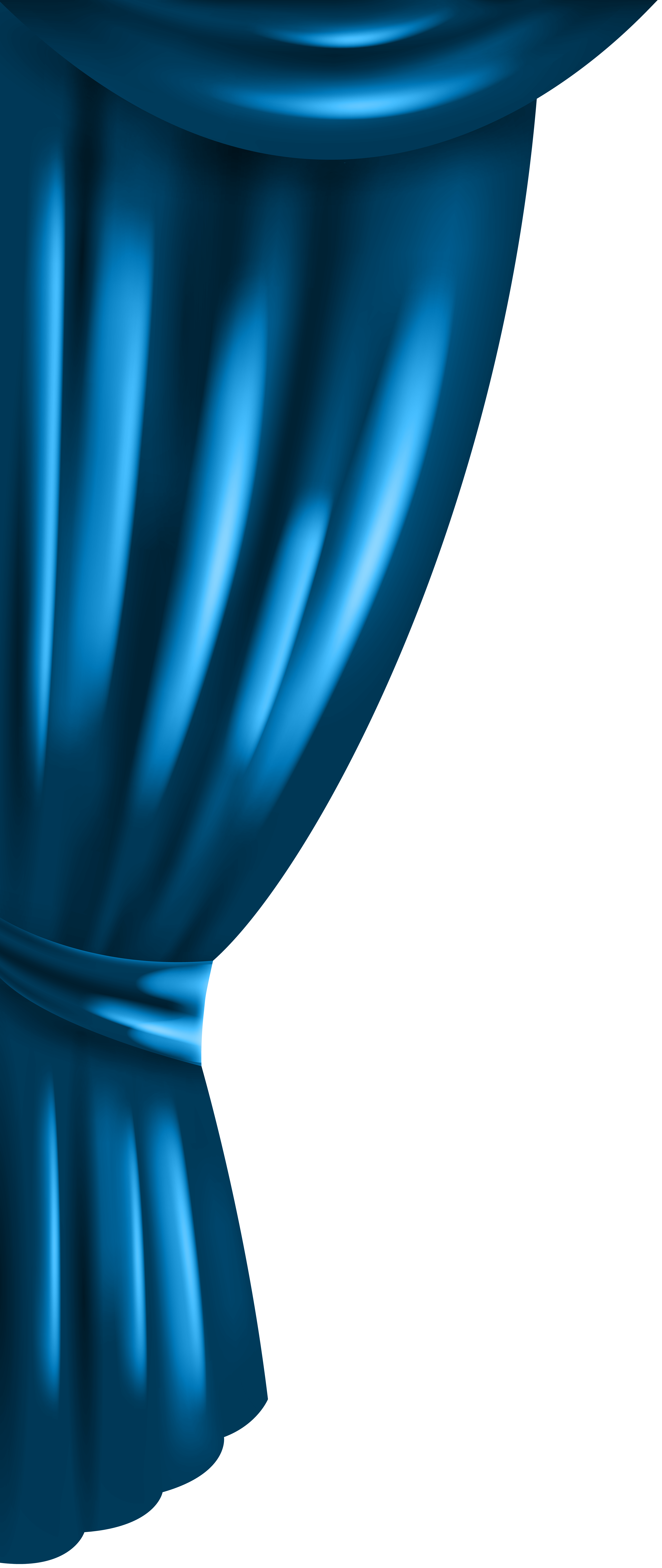 Blue curtain transparent.