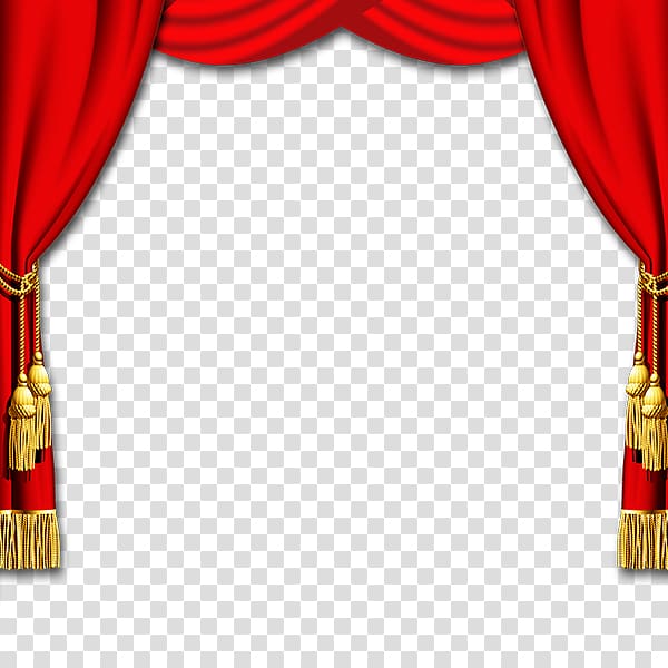 Red curtains illustration, Theater drapes and stage curtains