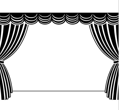 Stage curtain border.