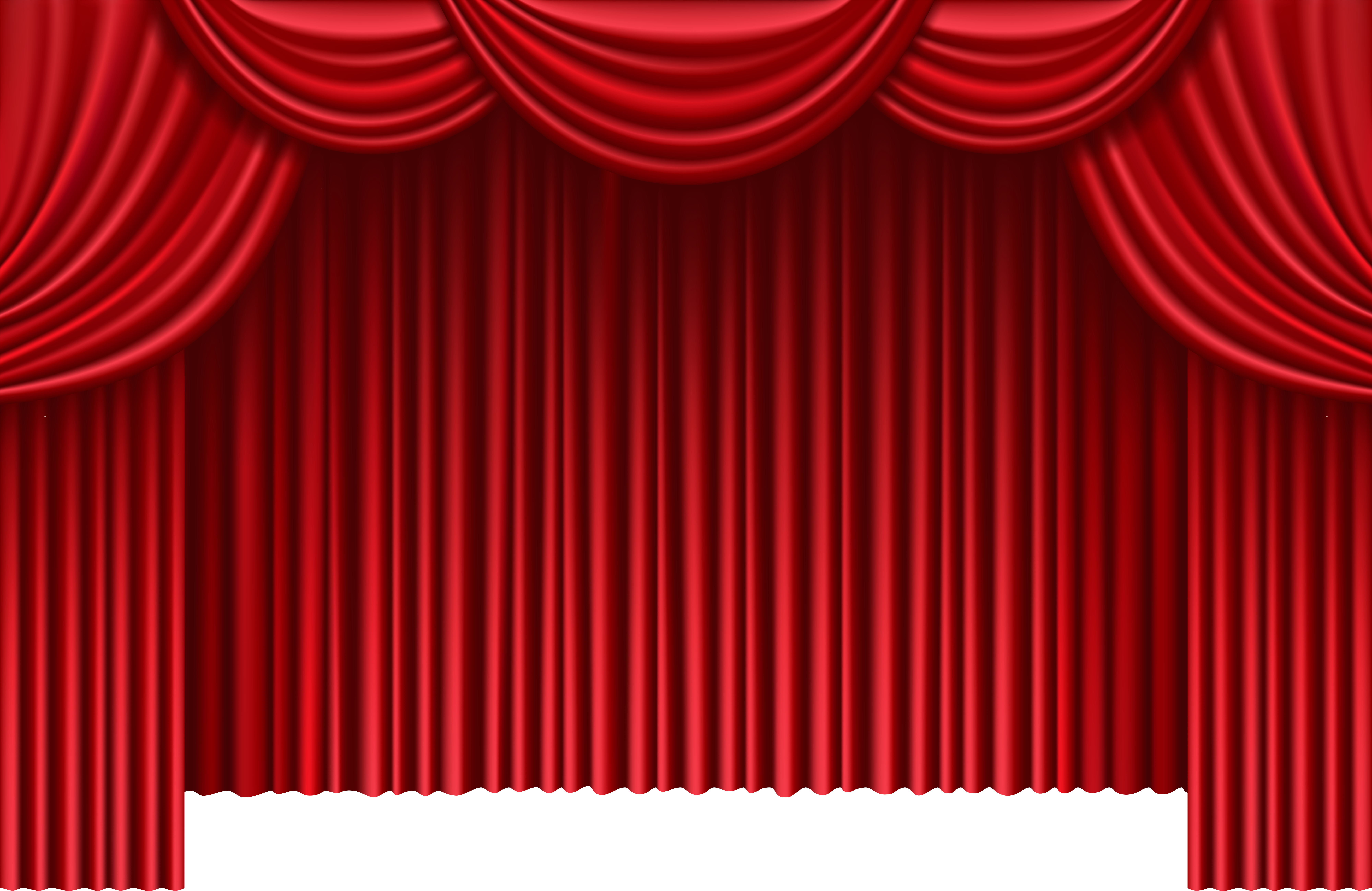 Red theater curtains.