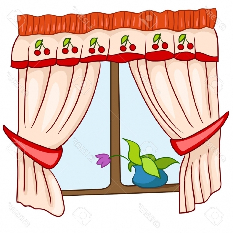 Window with curtains.