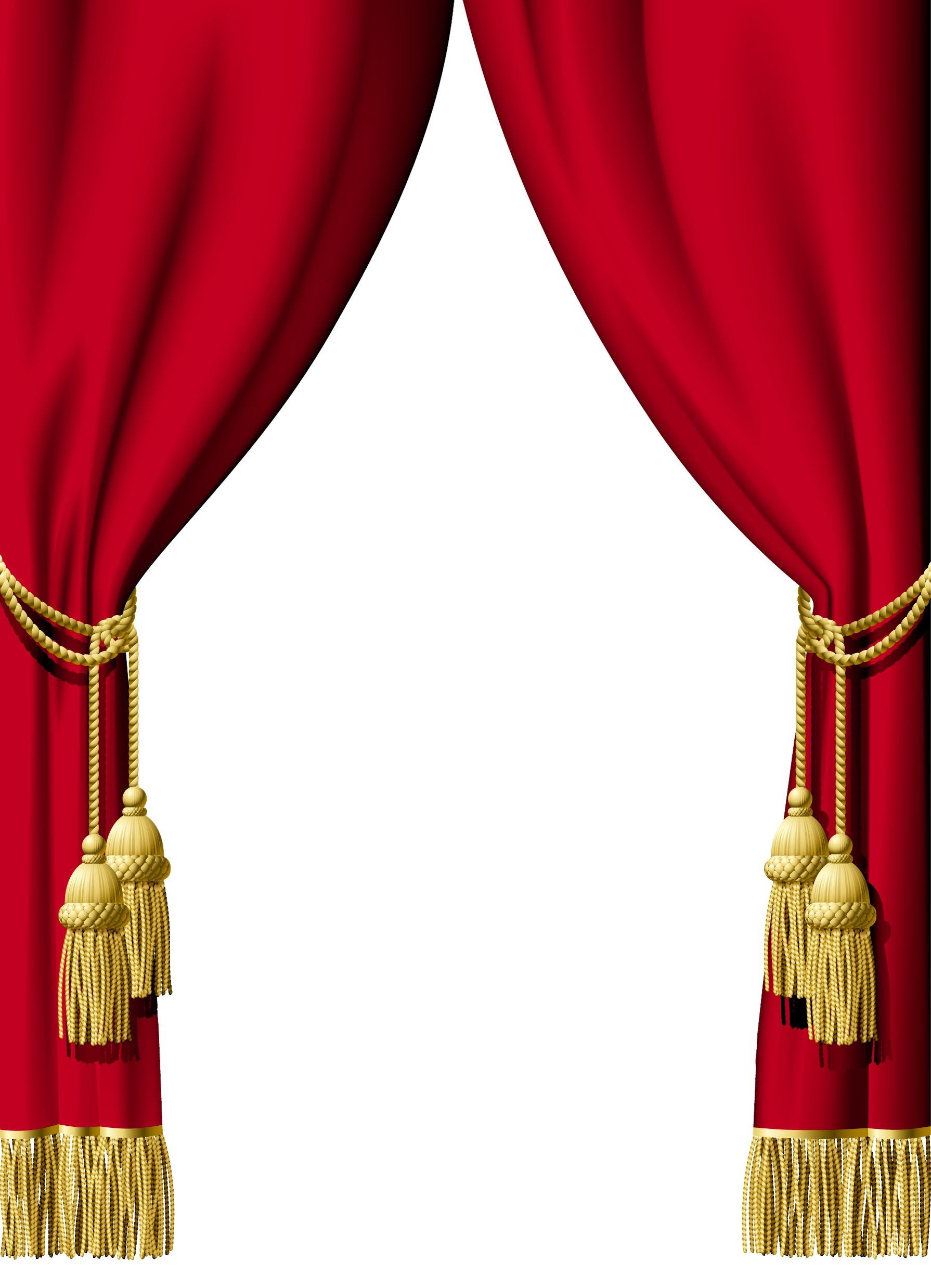 Red curtain decoration.