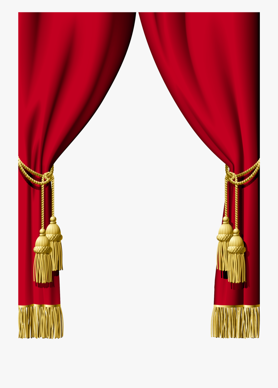 Red Curtain Decoration Png Clipart