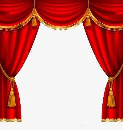 Stage Curtain, Stage Clipart, Red, Decoration PNG