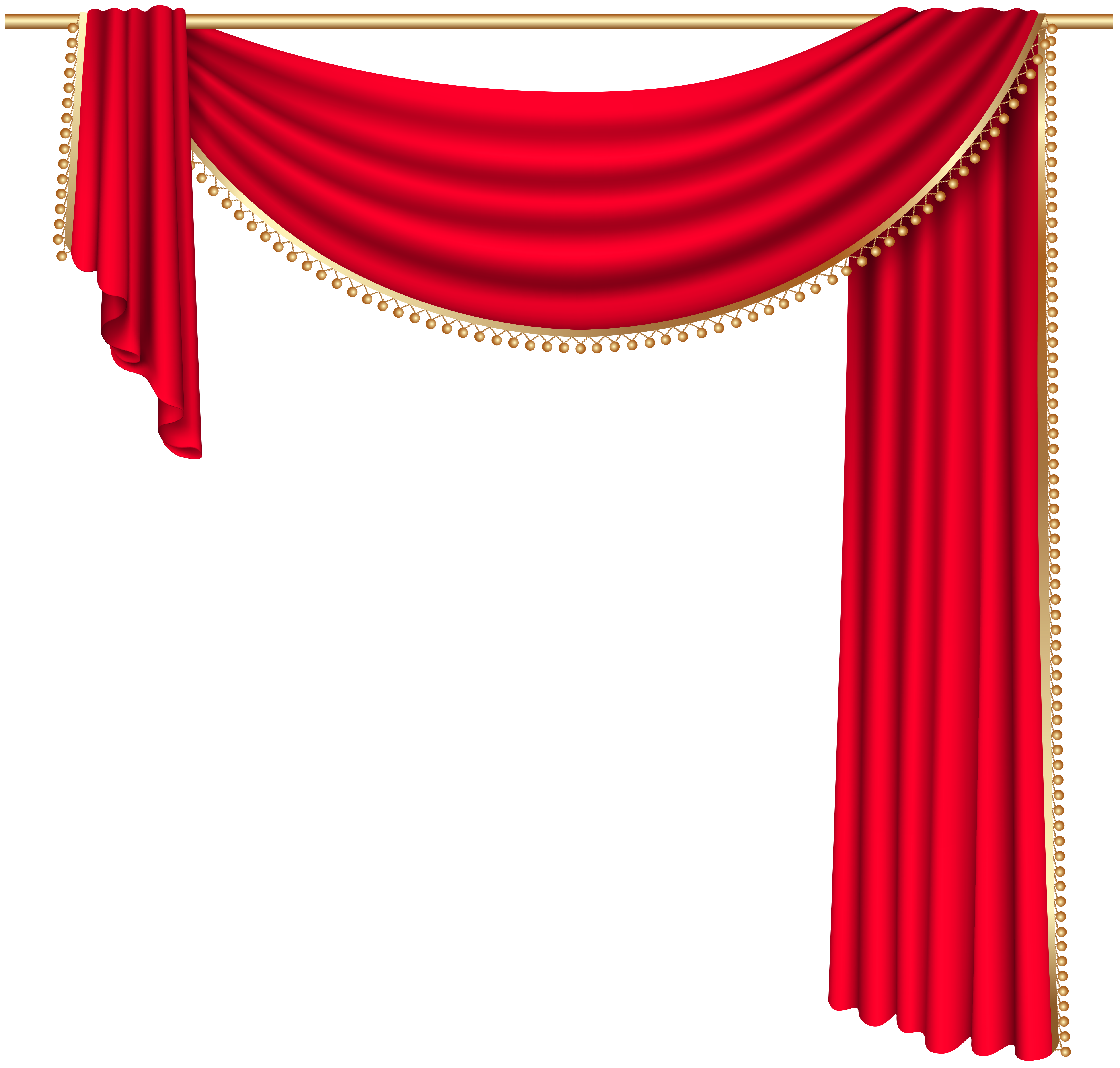Red curtain transparent.