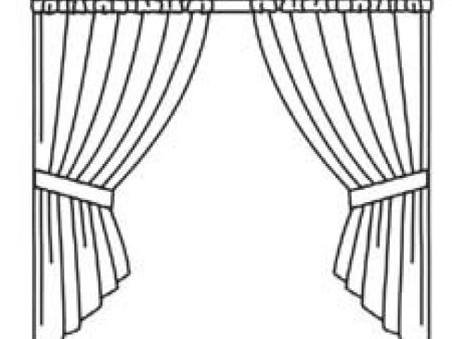Window curtain drawing.