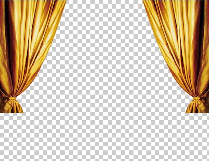 Curtain Computer file, Gold curtains PNG clipart