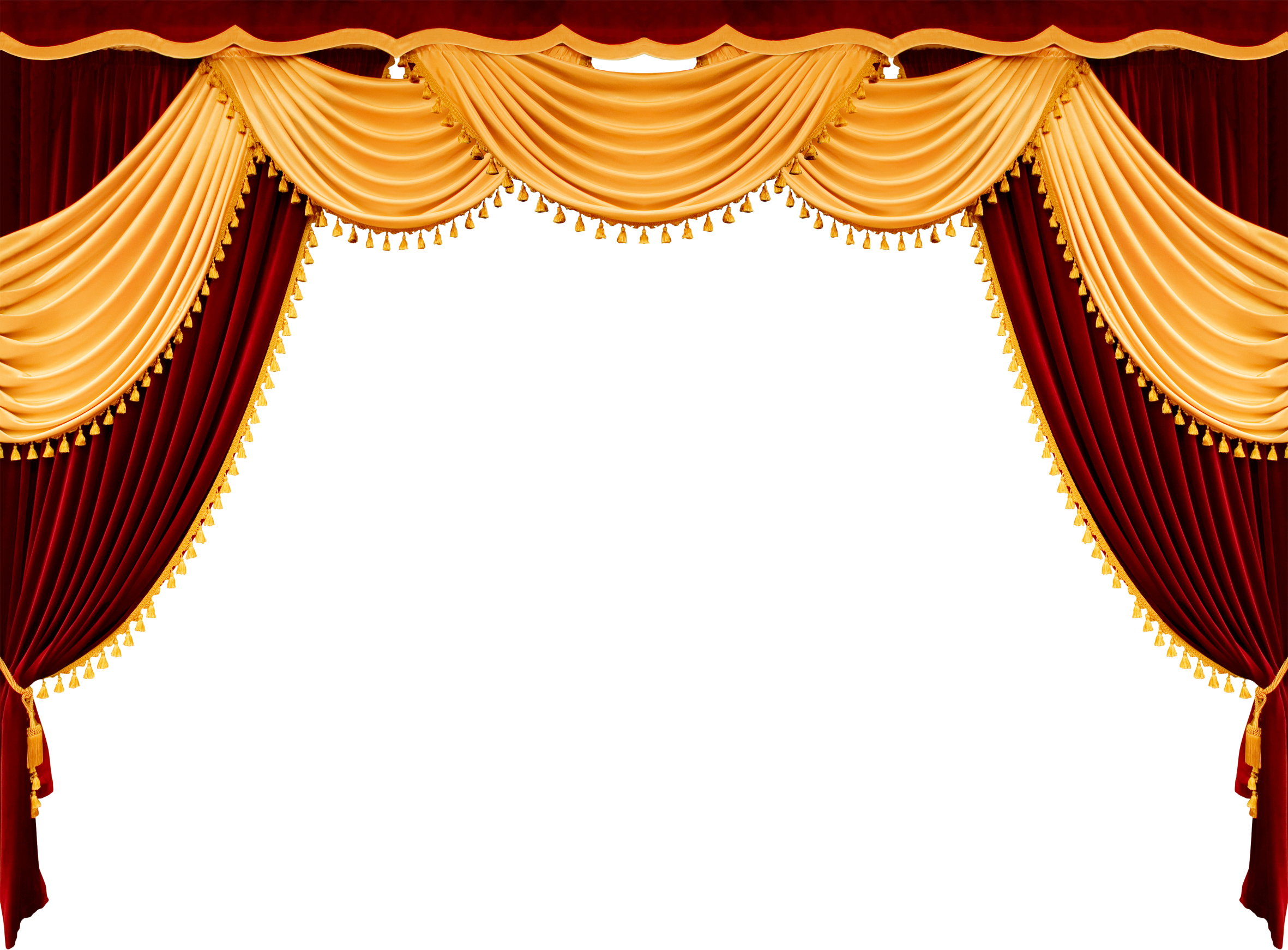 Curtains clipart gold.