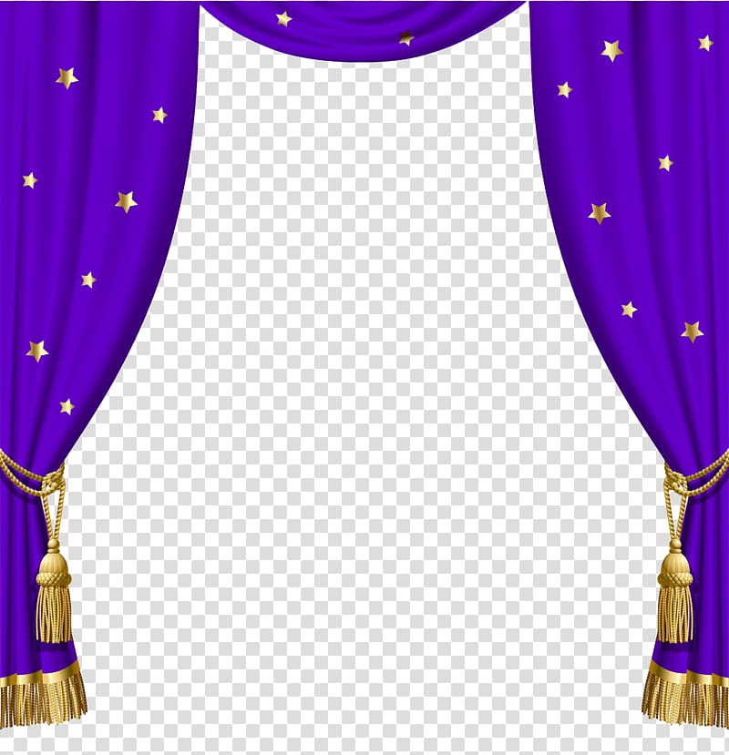 Window blind Curtain Blue , Purple Curtains with Gold
