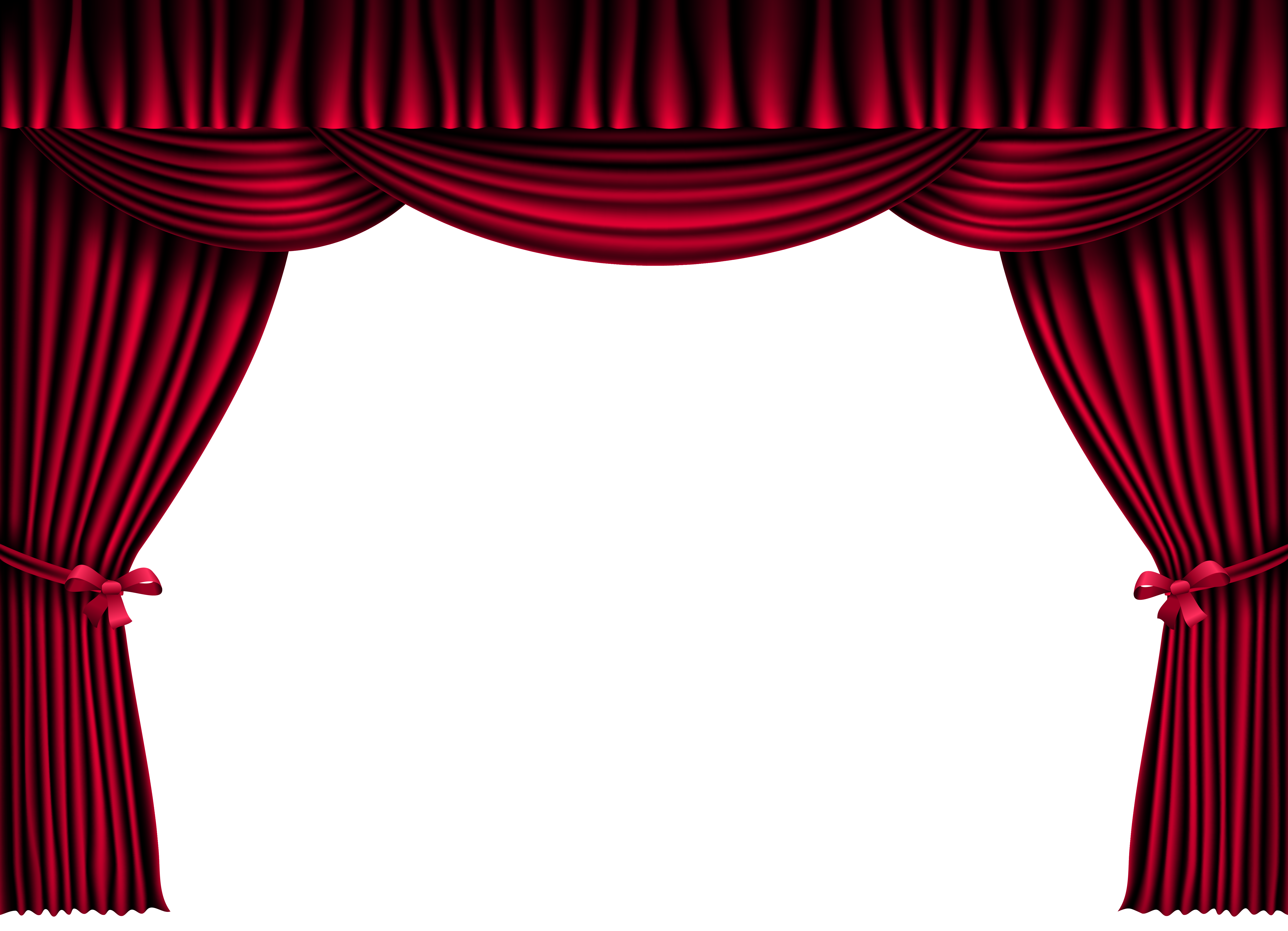 Red curtains png.