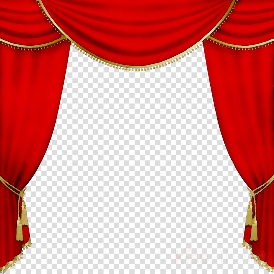 curtain clipart red