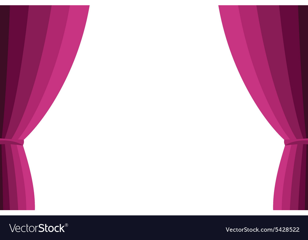 Pink curtain.