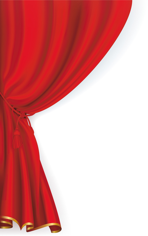 Red Stage Curtain design vector graphic