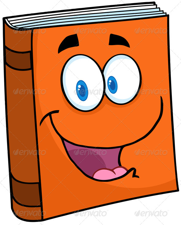 cute book clipart animated