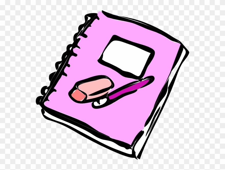 cute book clipart pink