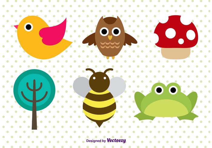 Cute Forest Animal Character Vectors