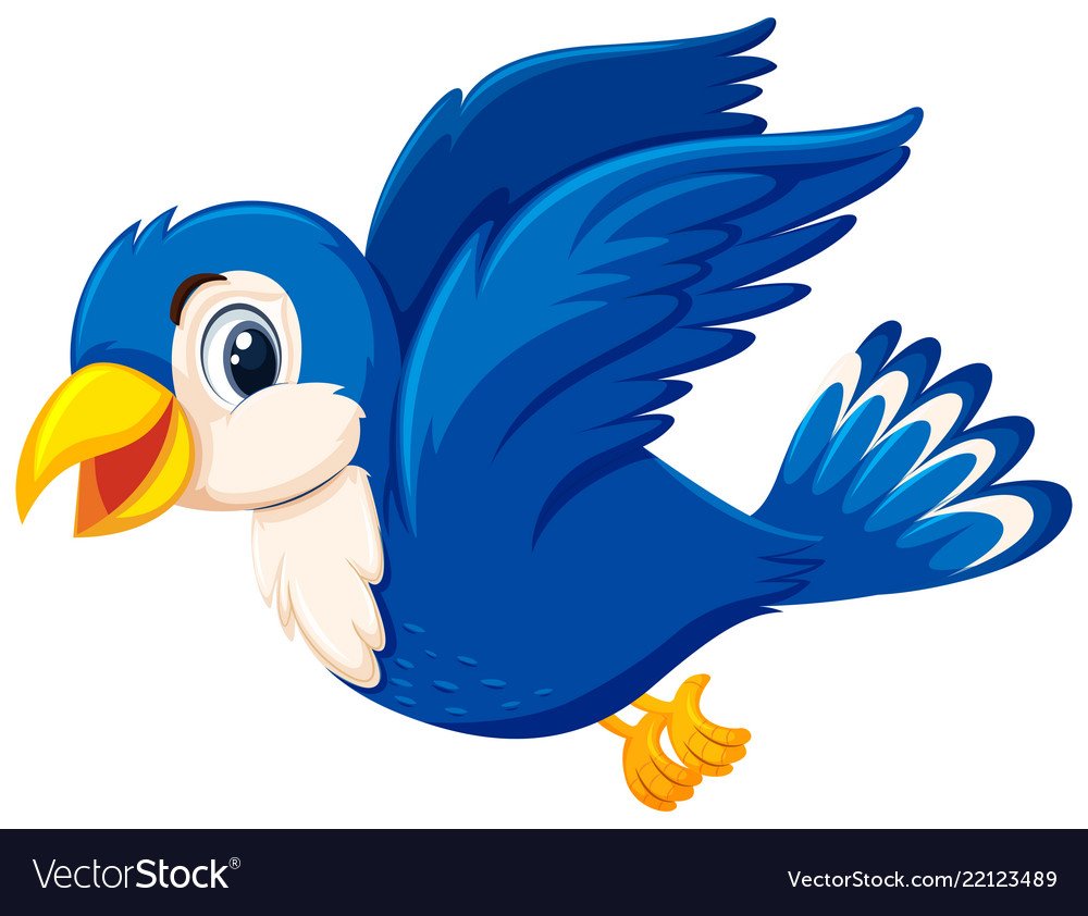 A cute blue bird flying