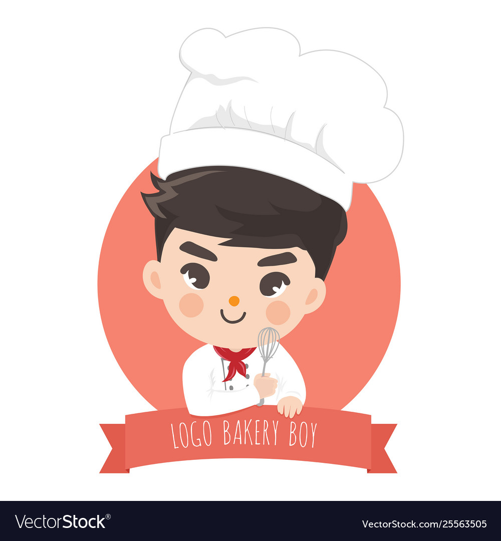 Logo chef boy bekery cute
