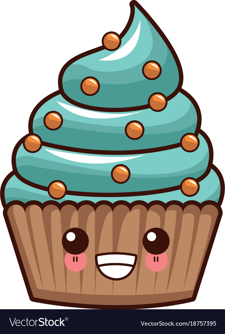 Cupcake delicious dessert kawaii cute cartoon