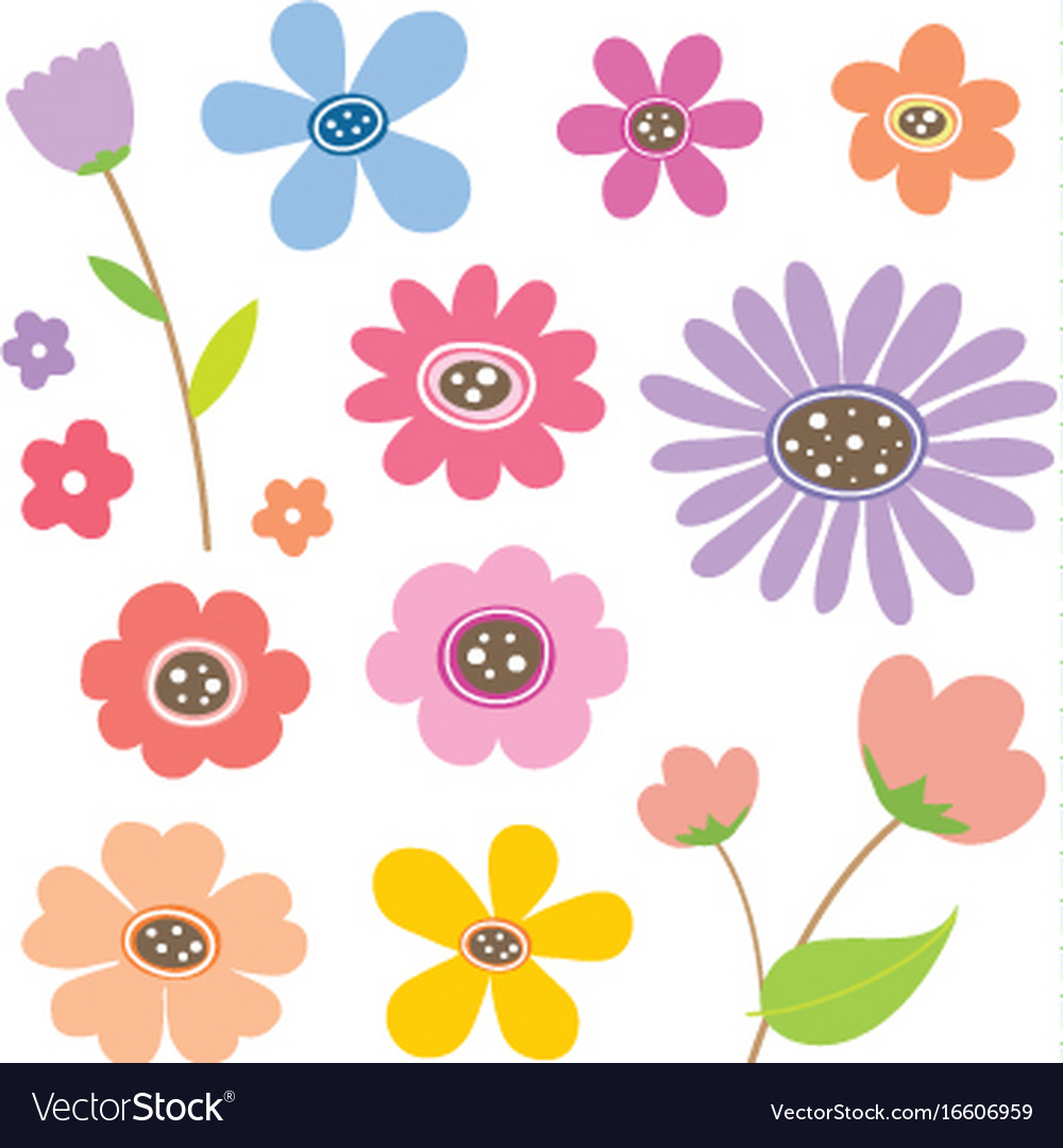 Flower cartoon cute color