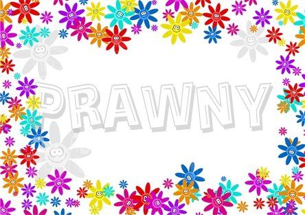 Happy Daisy Flower Page Border Prawny Frame Clip Art