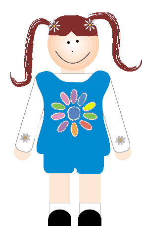 Girl scout daisy and brownie vest clipart