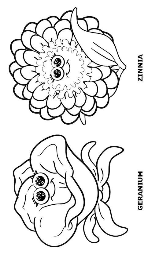 Girl Scout Flower Friends Coloring Pages