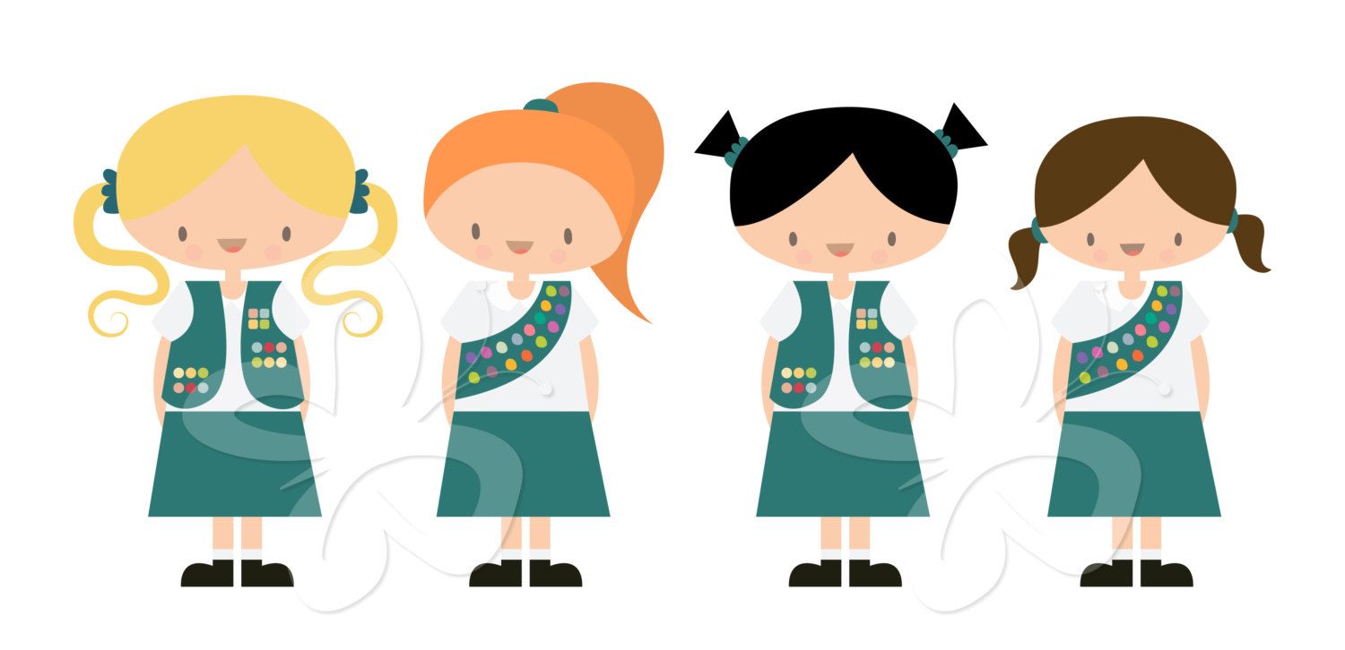 Girl Scouts Clip Art Clipart Set Commercial by