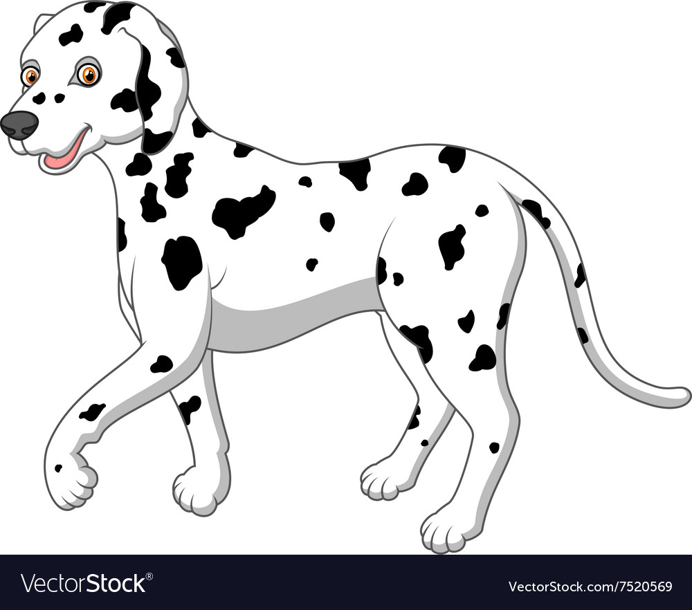 Cartoon of a Dalmatian walking