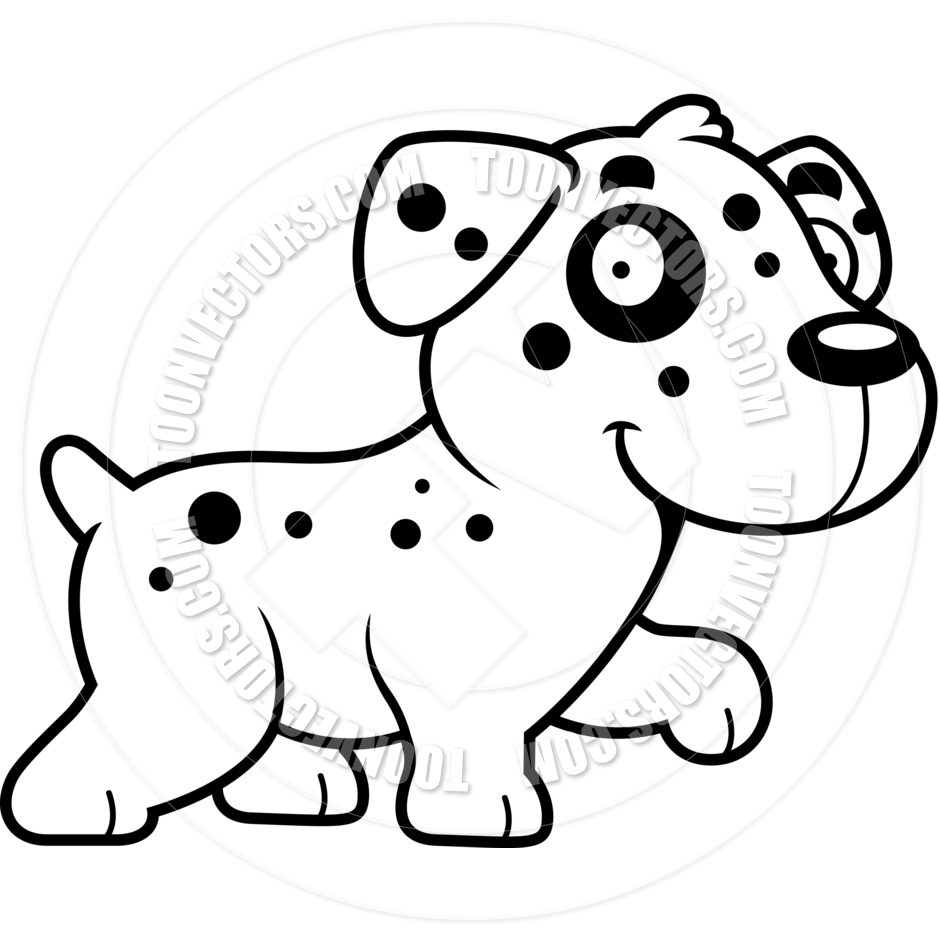 Cartoon dalmatian dog.