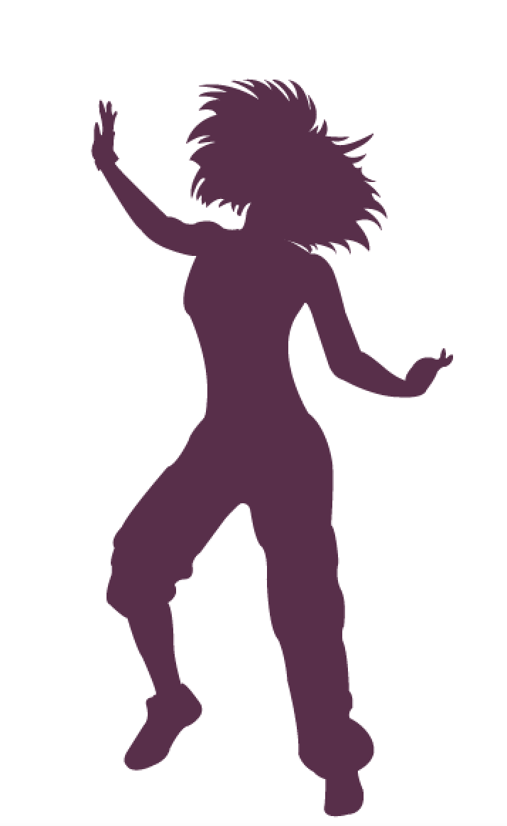 Zumba dancer silhouette