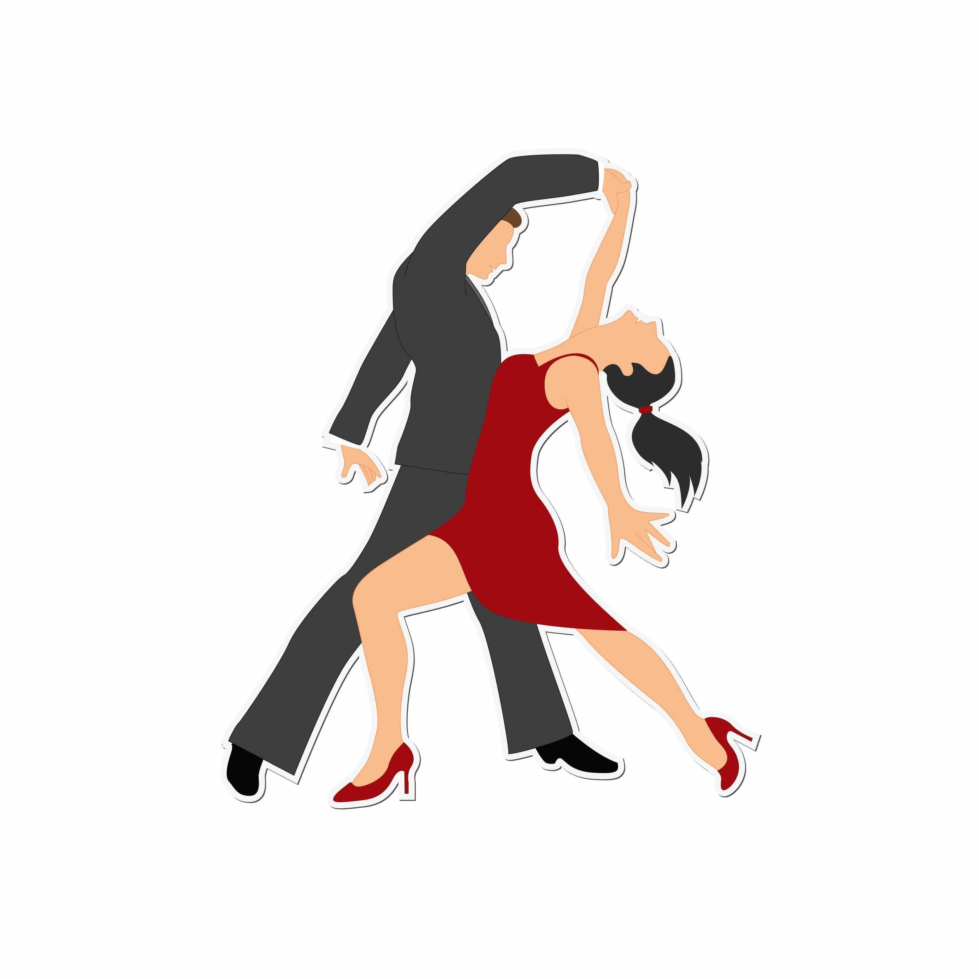 Merengue dance clipart.