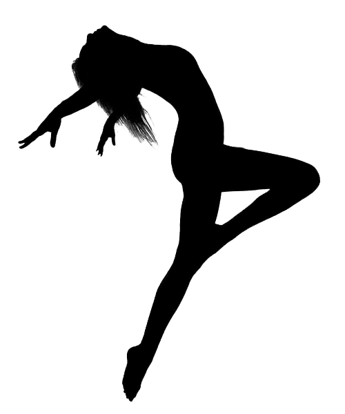 Modern dance silhouette.