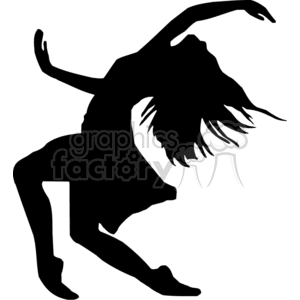 Woman dancing contemporary clipart