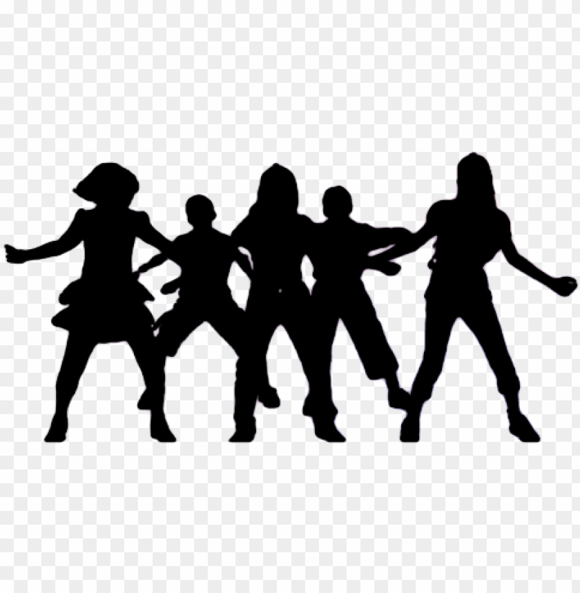 Roup dancing silhouette.