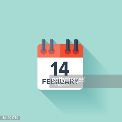 February 14 calendar.