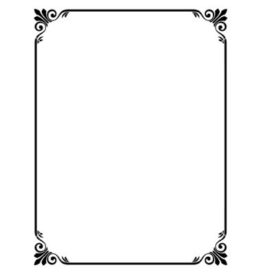 Simple ornamental decorative frame vector