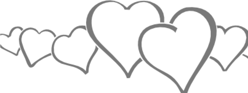 Line clipart hearts.