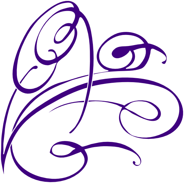 Decorative swirl purple.