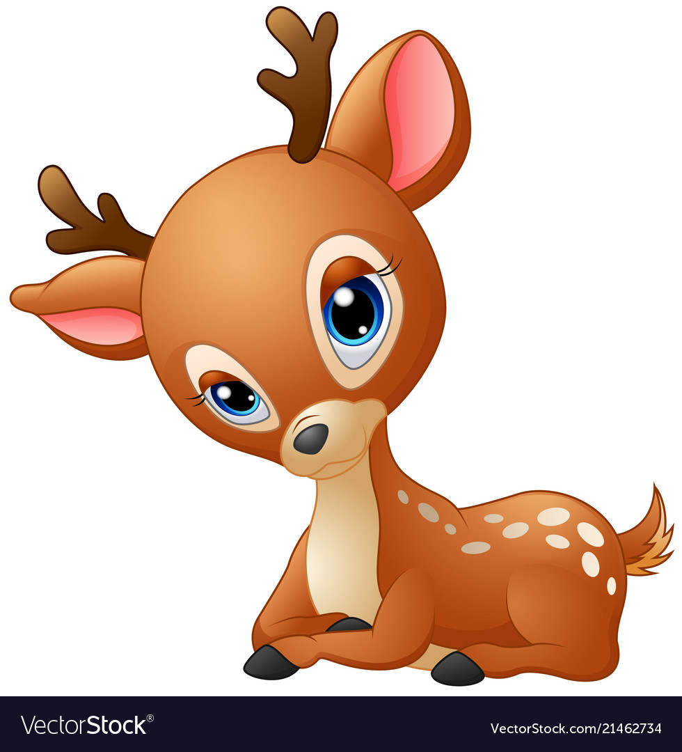 Cute baby deer cartoon