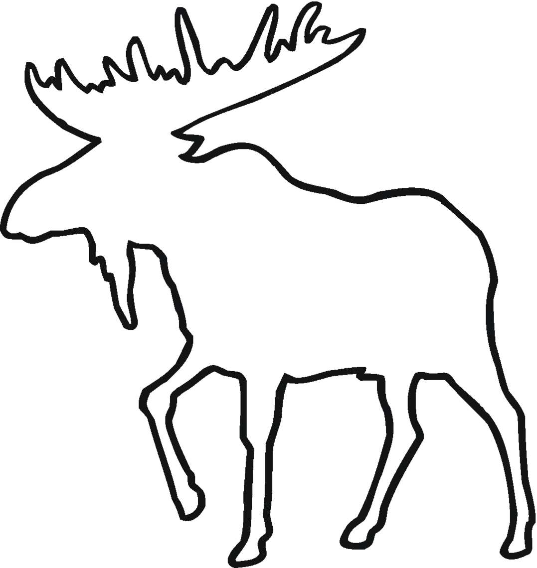 Deer Line Drawing Clipart Free