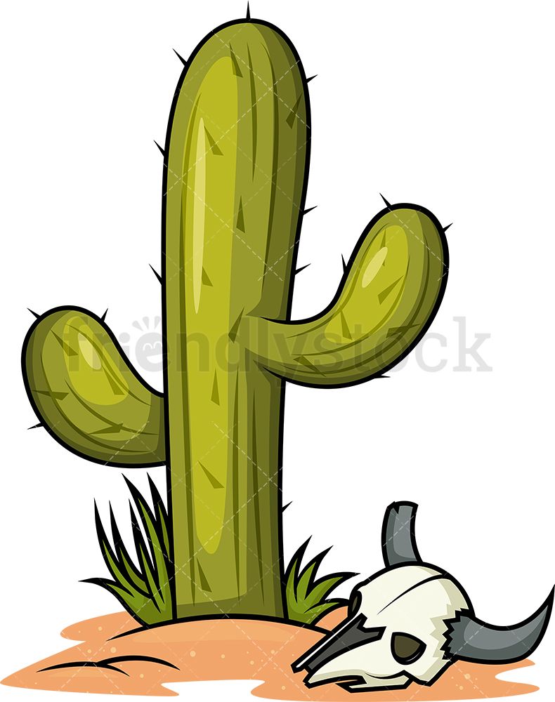 Desert cactus vector.