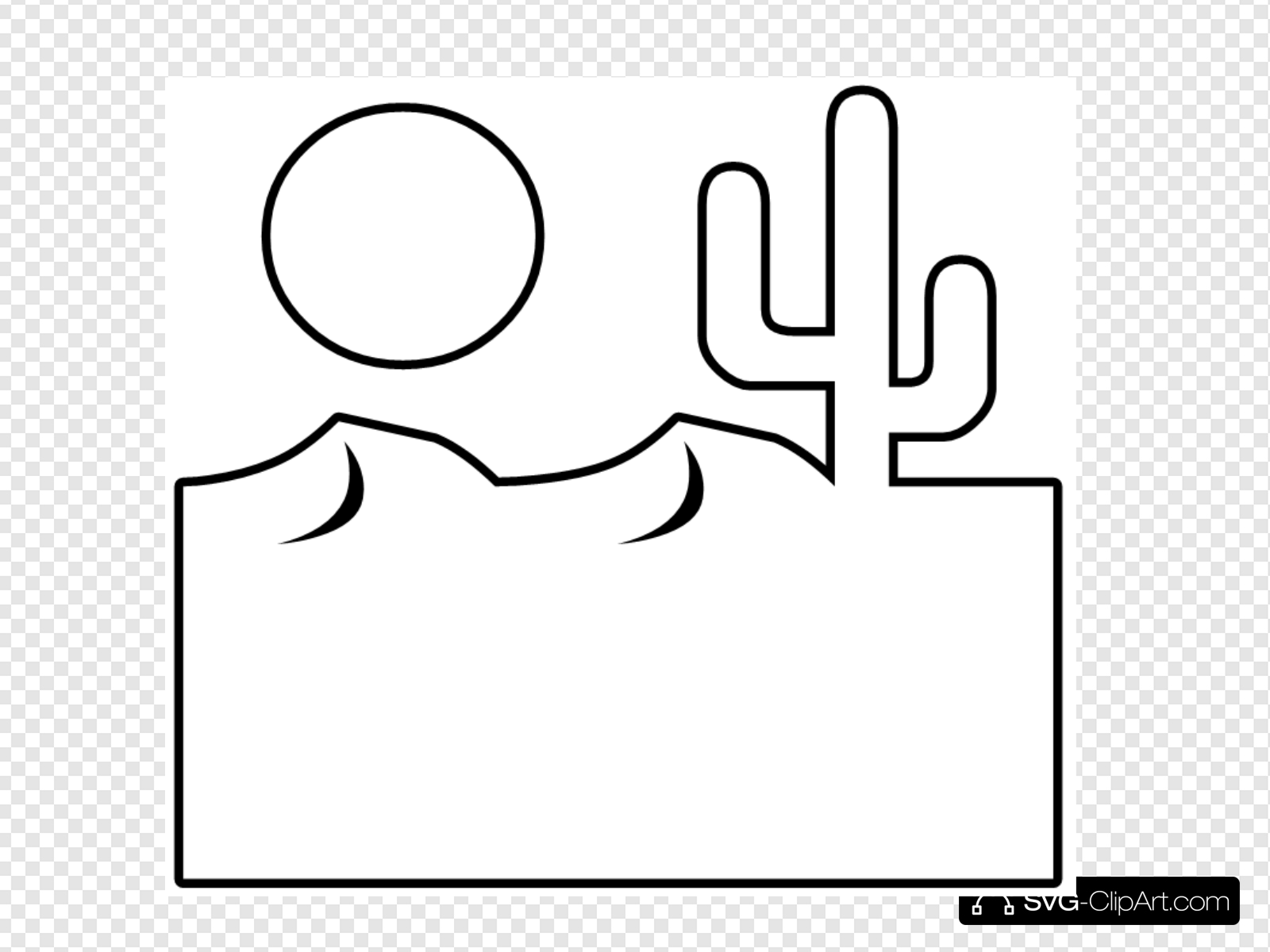 Desert Outline Clip art, Icon and SVG