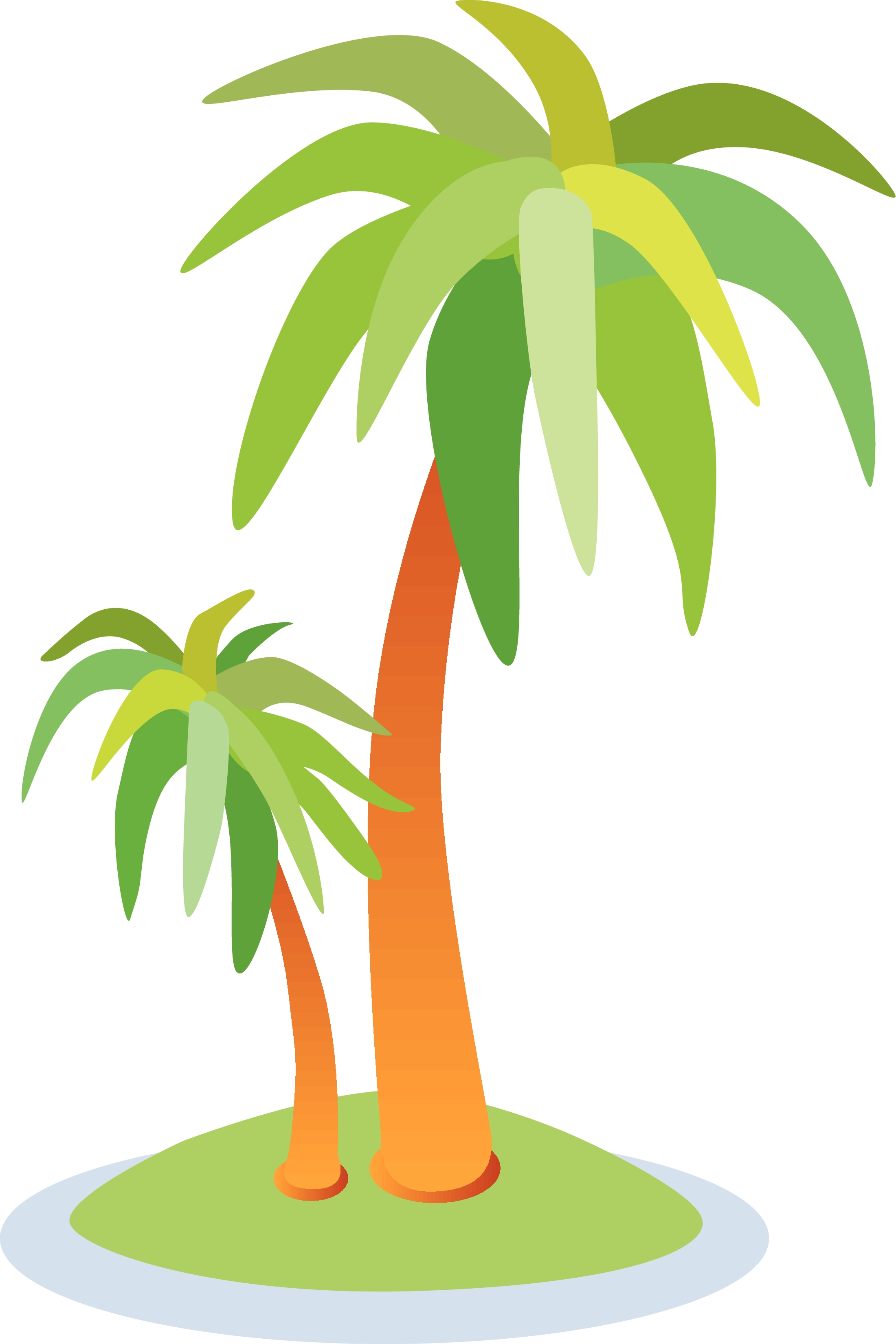 Palm Tree Island Clipart