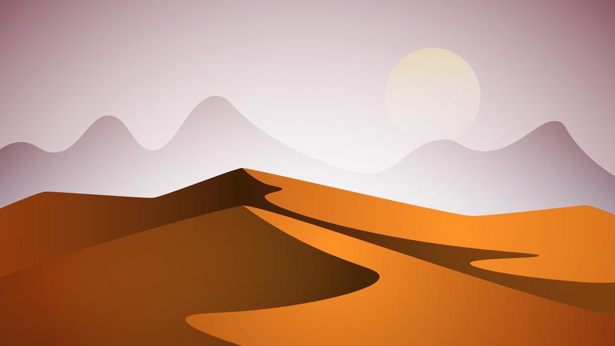 Desert landscape pyramid.