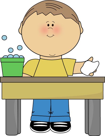 Cleaning desk clipart