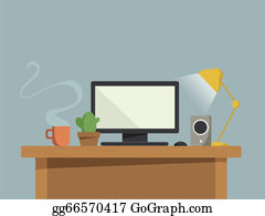 Computer Desk Clip Art