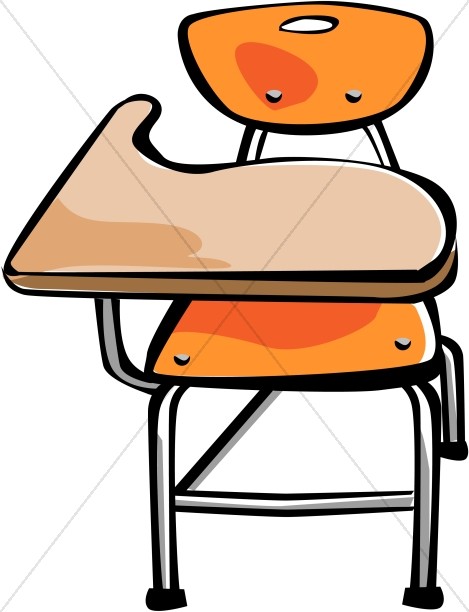 Orange Student Desk