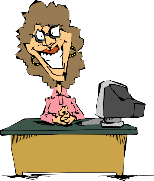 Woman At A Desk Clip Art at Clker